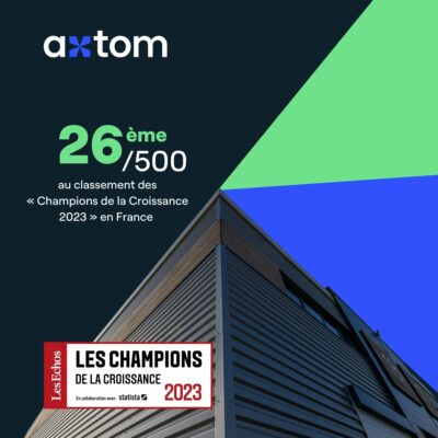 Axtom, 26ème du classement des « Champions de la Croissance 2023 » en France !